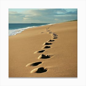 Footprints In The Sand Canvas Print