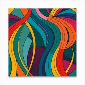 Abstract Wavy Lines Canvas Print