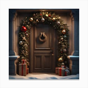 Christmas Door 174 Canvas Print