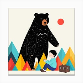 Illustration Of A Bear 3 Canvas Print