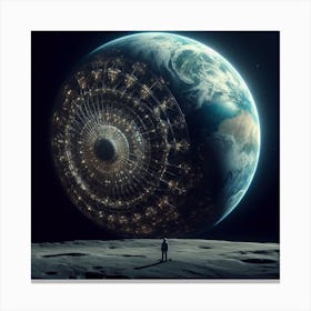 Planet In Orbit Canvas Print