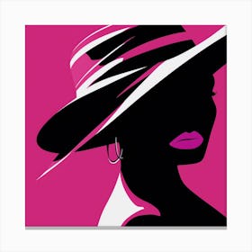 Woman In A Hat 5 Canvas Print