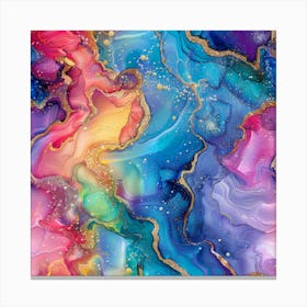 Rainbow Swirls Canvas Print