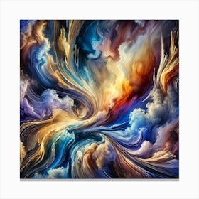 Celestial Currents Abstract 1 Canvas Print