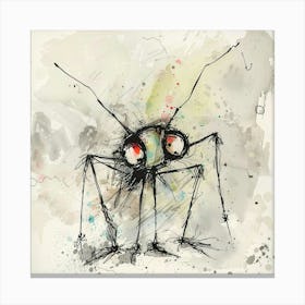 Bug Cartoon Mosquito Canvas Print