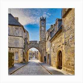 Stone Street In Edinburgh Canvas Print