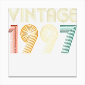 26 Years Old Vintage 1997 26th Birthday Gift Men Women 1 Canvas Print