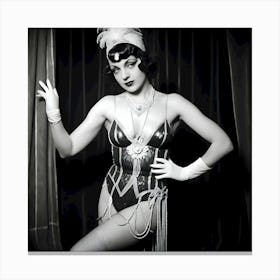 Burlesque Dancer Of The 1920s ~ Reimagined 18 Canvas Print