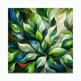 Abstract Of Leaves Canvas Print