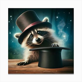 Raccoon In Top Hat Toile