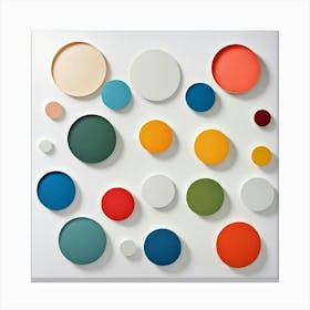 Collection Of Colorful Circles Canvas Print