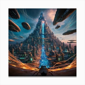 Futuristic City Canvas Print