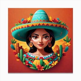 Mexican Girl 52 Canvas Print