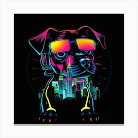 Dj Dog Canvas Print