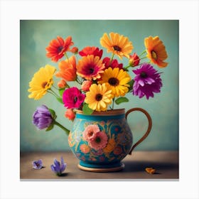 Flowers In A Vase 2 Canvas Print