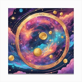 Gold Coins In The Sky Canvas Print