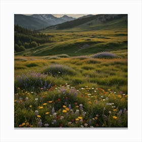 Wildflowers In The Mountains 7 Canvas Print