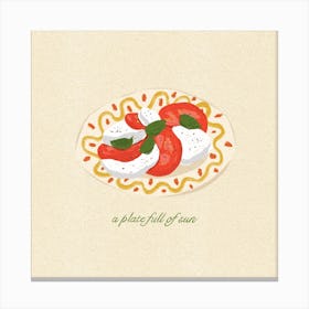 Tomato Mozzarella Square Canvas Print