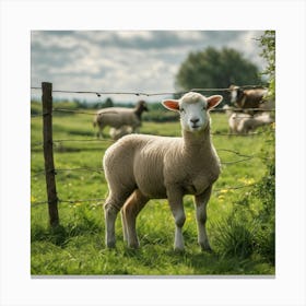 Sheep In A Field 10 Canvas Print