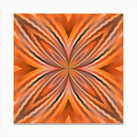 Abstract Orange Flower Canvas Print