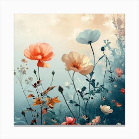 Flowers In The Sky 3 Canvas Print