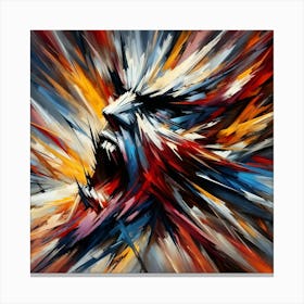 Artistic Anger in Abstract Form Canvas Print