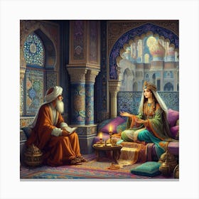 Arabic Painting28 Canvas Print