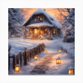 CHRISTMAS night 12 vector art Canvas Print