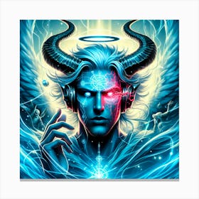 Demon With Horns Canvas Print