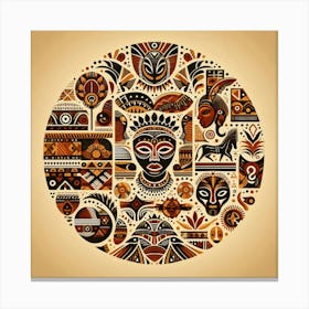 African Tribal Art Wall Art Canvas Print