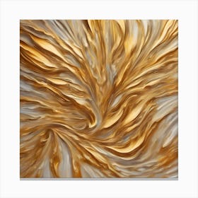 Gold Swirl Abstract Painting Canvas Print