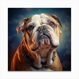 Bulldog Portrait 1 Canvas Print