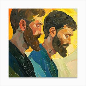 Two Men With Beards Canvas Print