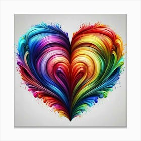 Rainbow Heart 3 Canvas Print