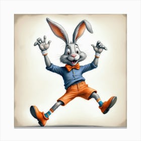 Bunny Jumping 2 Canvas Print