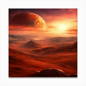 Mars Landscape Canvas Print