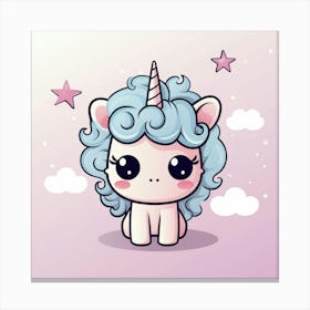 Cute Unicorn 672 Canvas Print