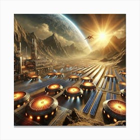 Solar Harvest Fields Canvas Print