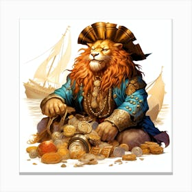 Pirate Lion 1 Canvas Print