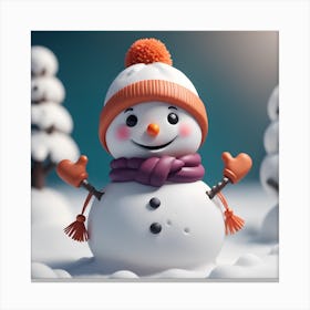 Snowman 5 Canvas Print