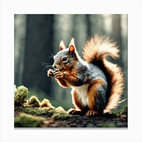 Squirrel In The Forest 63 Canvas Print