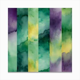 Watercolor Stripes Canvas Print