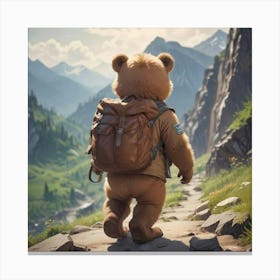 Bear Walks Home Canvas Print