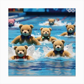 Teddy bear olympics Canvas Print