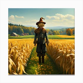 The Cheerful Scarecrow Canvas Print