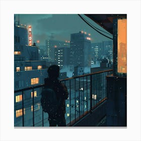 City At Night 2 Canvas Print