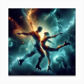 Stardust ice skaters Canvas Print