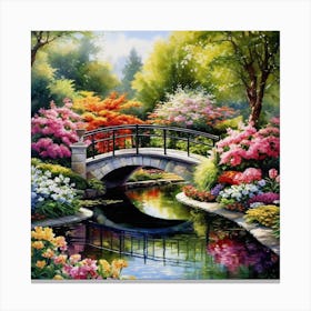Bridge Over The Pond Canvas Print