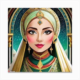In A Magnificent Kingdom the wise princess named Amina Canvas Print