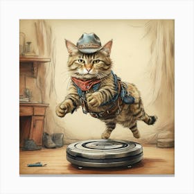 Cowboy Cat Canvas Print